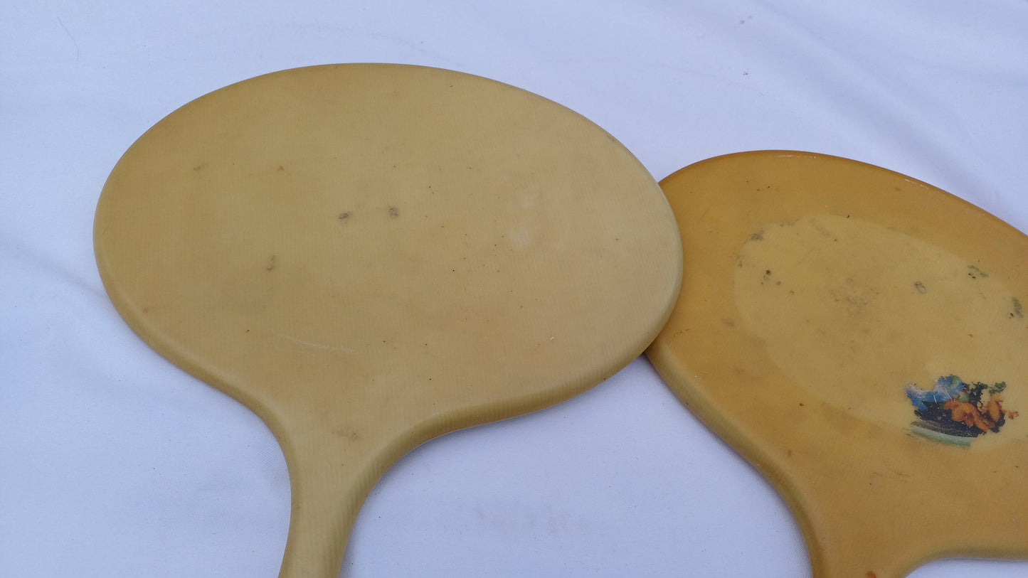 1950s pair of hand mirrors - great size - very handy 33cm x 20cm