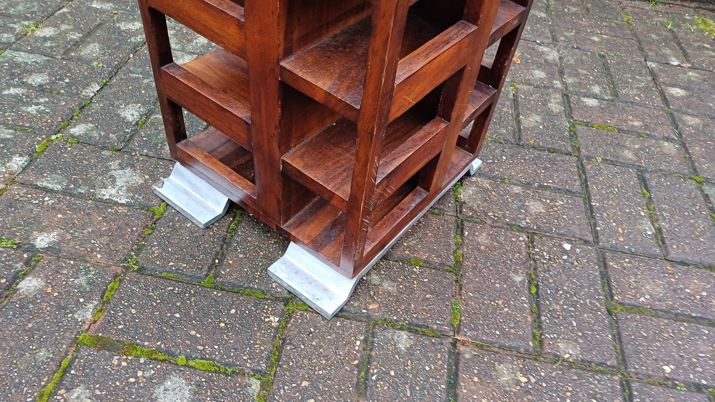 Unusual Vintage Teak Cubby Holes Shelves Collector Artisan Display Art Deco. wool storage?