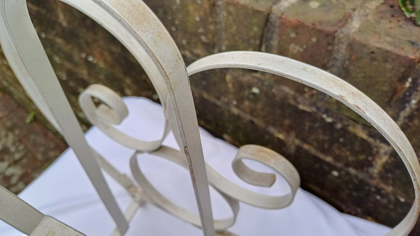 Delightful Vintage Magazine Newspaper Rack - Retro Mid Century - curls and heart shaped?