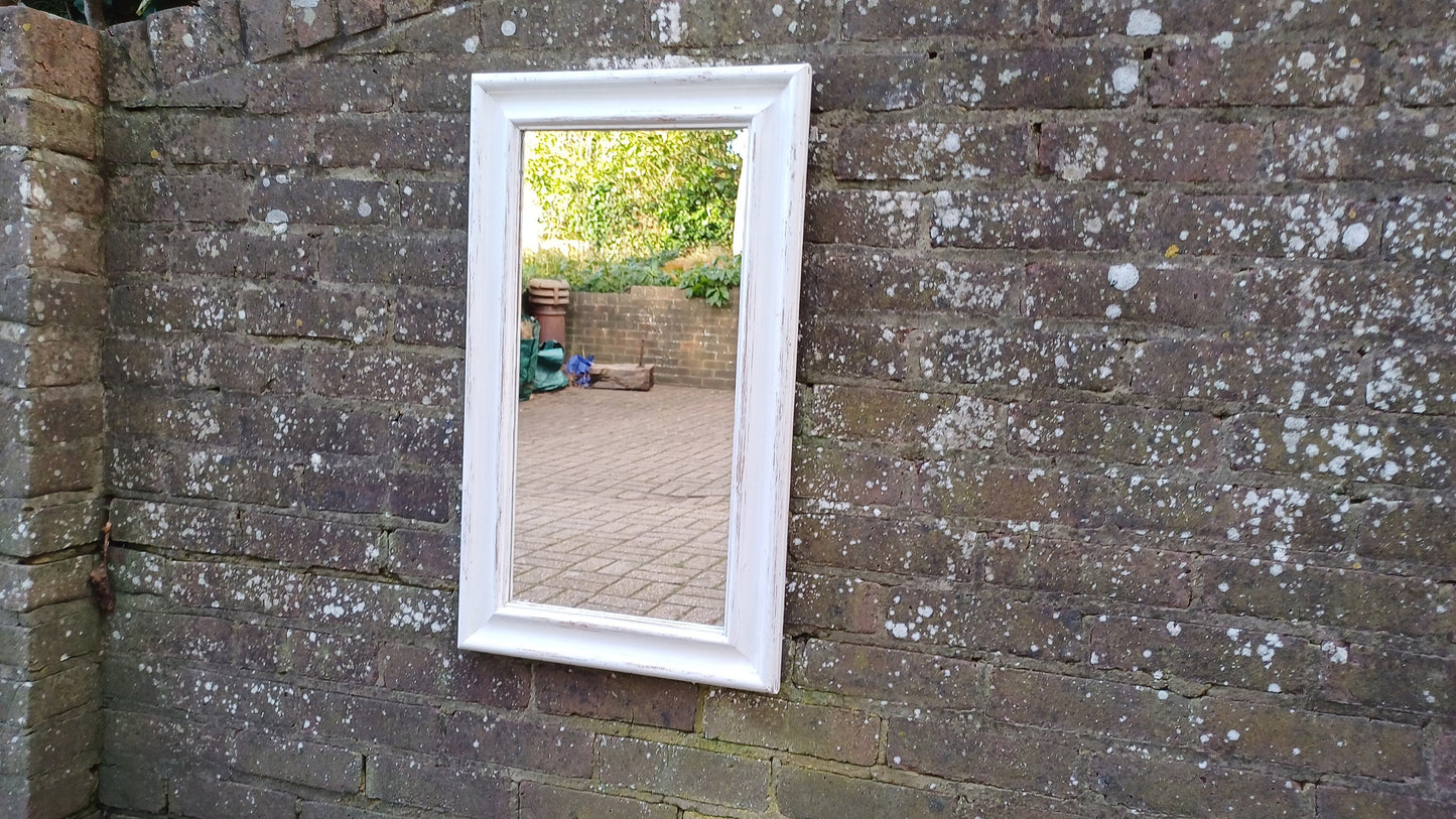 Stunning Vintage Painted Wooden Mirror in Farrow and Ball