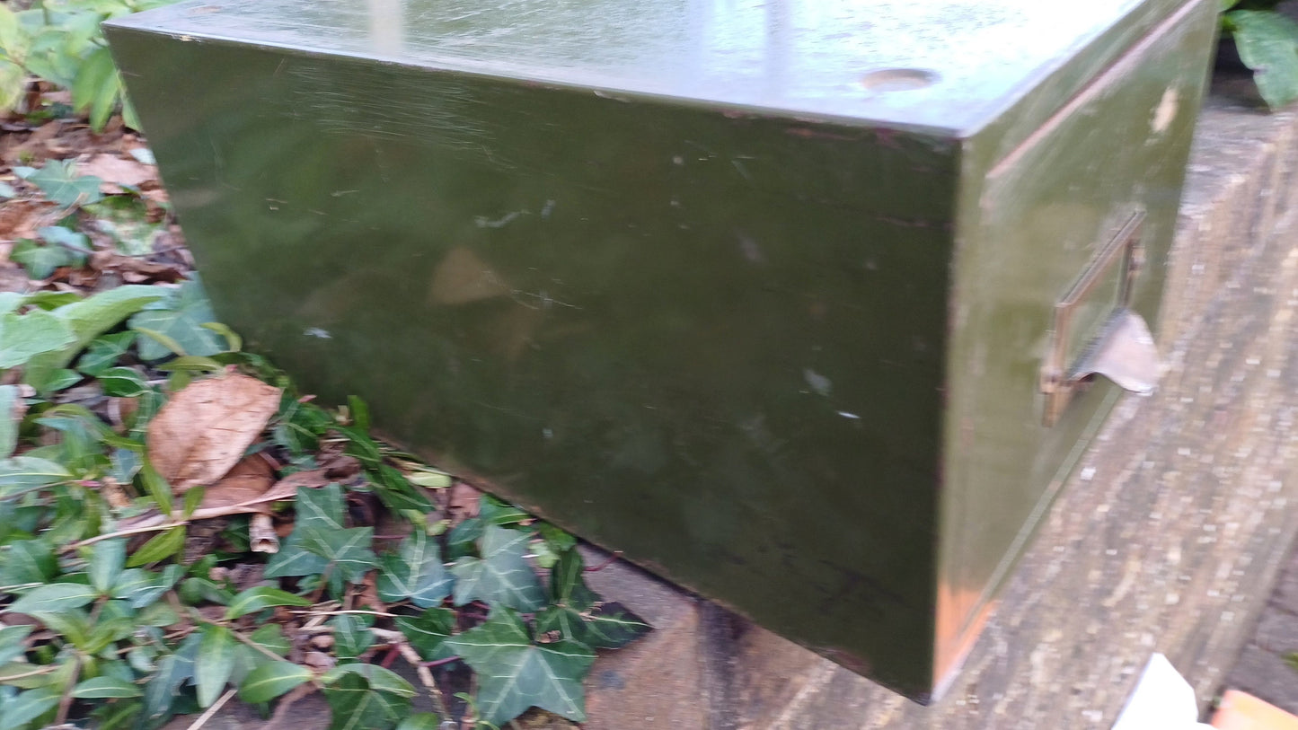 Vintage Retro Industrial Metal Filing Drawer Desk Storage