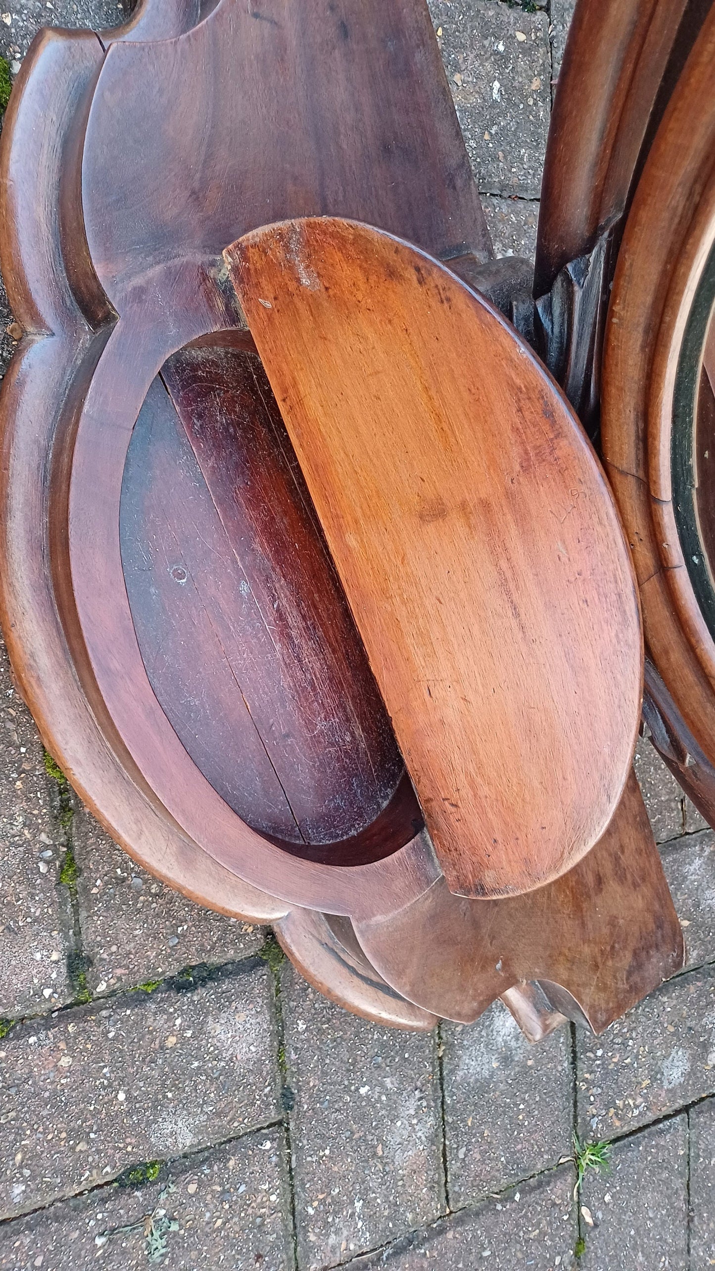 Huge Outstanding Vintage Oval Victorian Dressing Table Mirror.