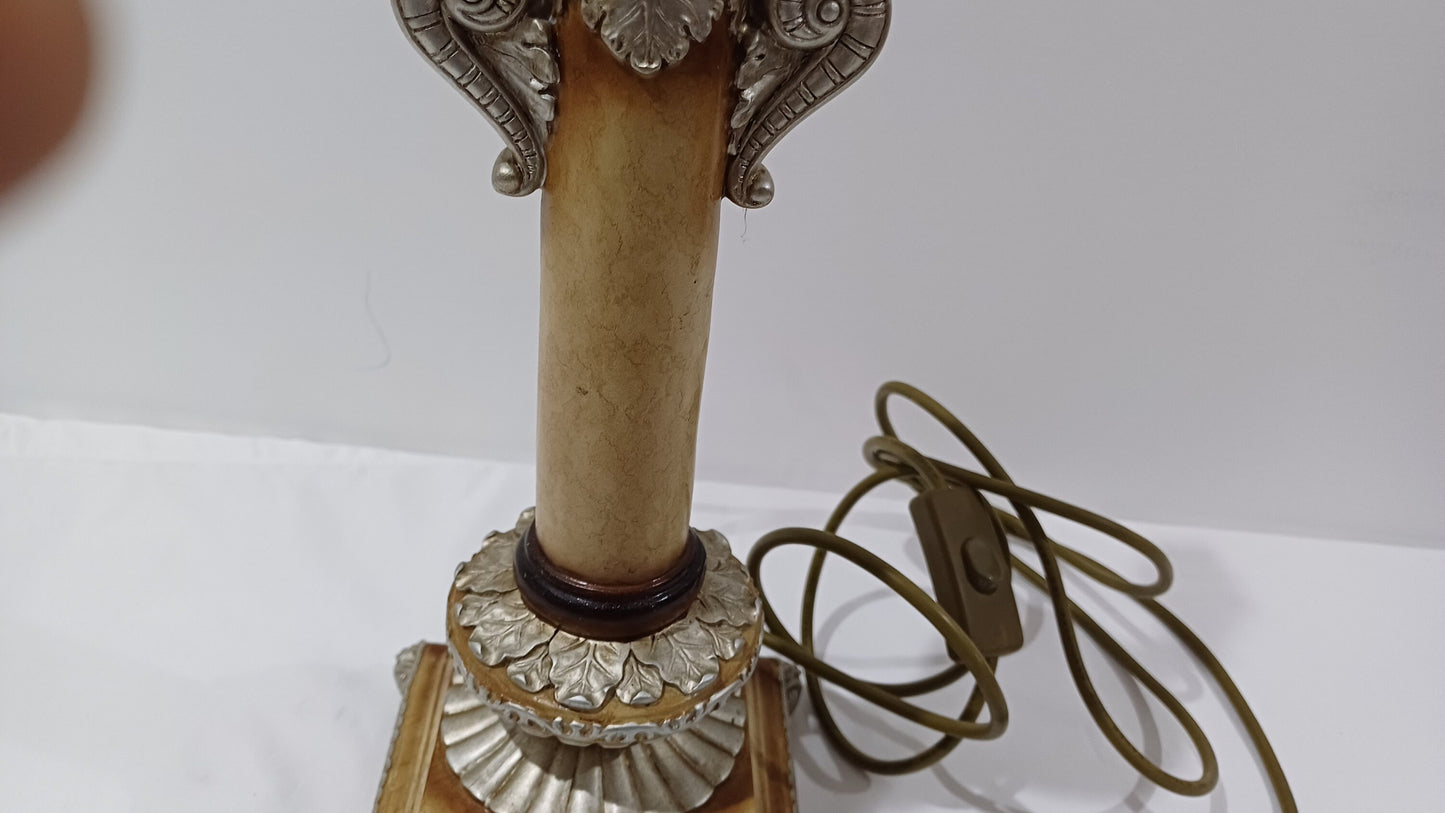 Vintage Widdop Bingham Romanesque Resin Lamp 45cm tall