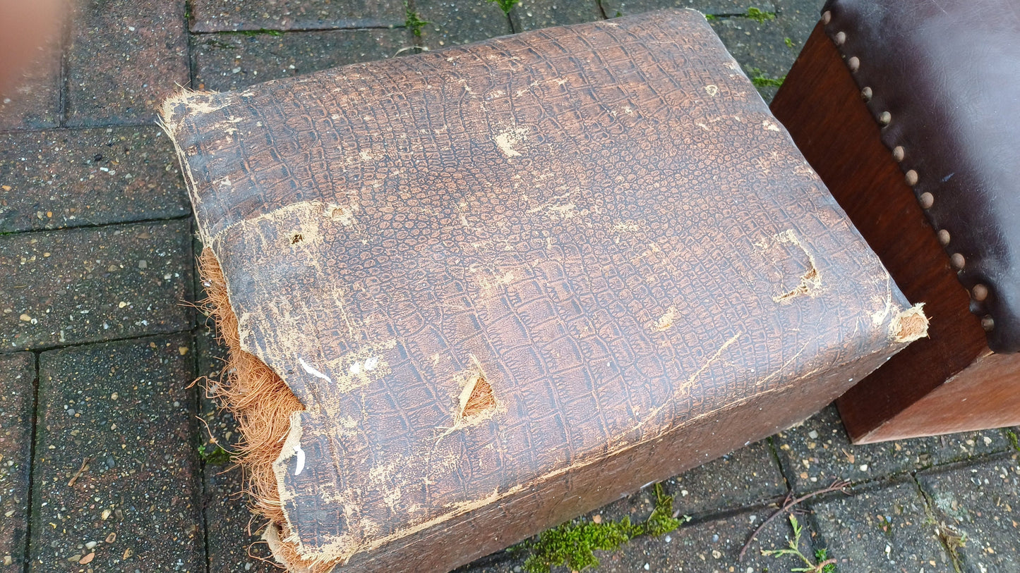 3 Vintage Storage Boxes Stools For Restoration Footstool Needlework