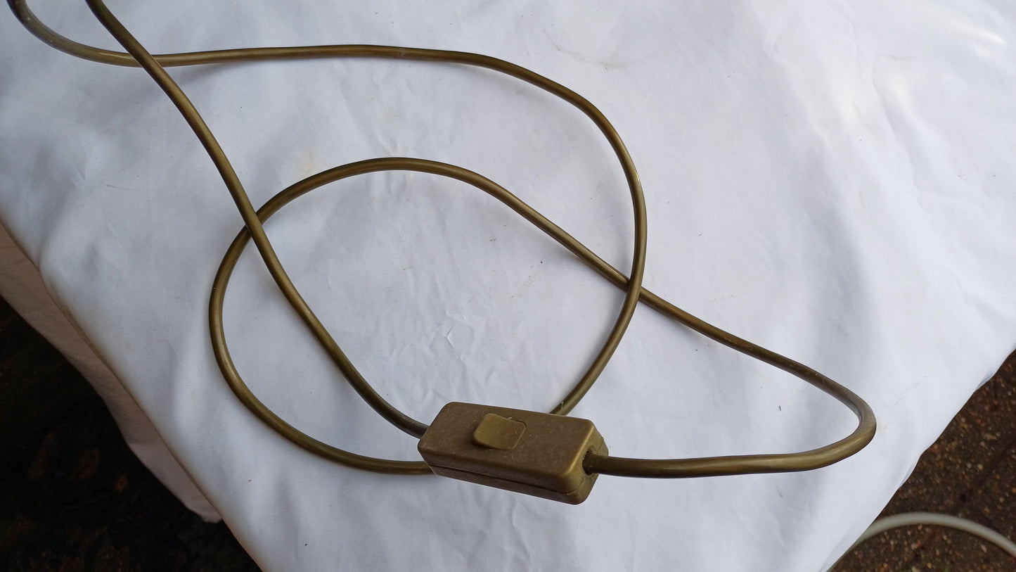 Tall Brass Working Table Lamp. Vintage Lighting. 2m Lead with Switch