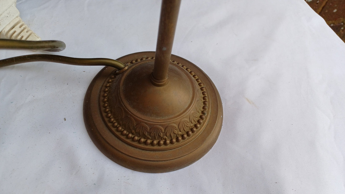 Tall Brass Working Table Lamp. Vintage Lighting. 2m Lead with Switch
