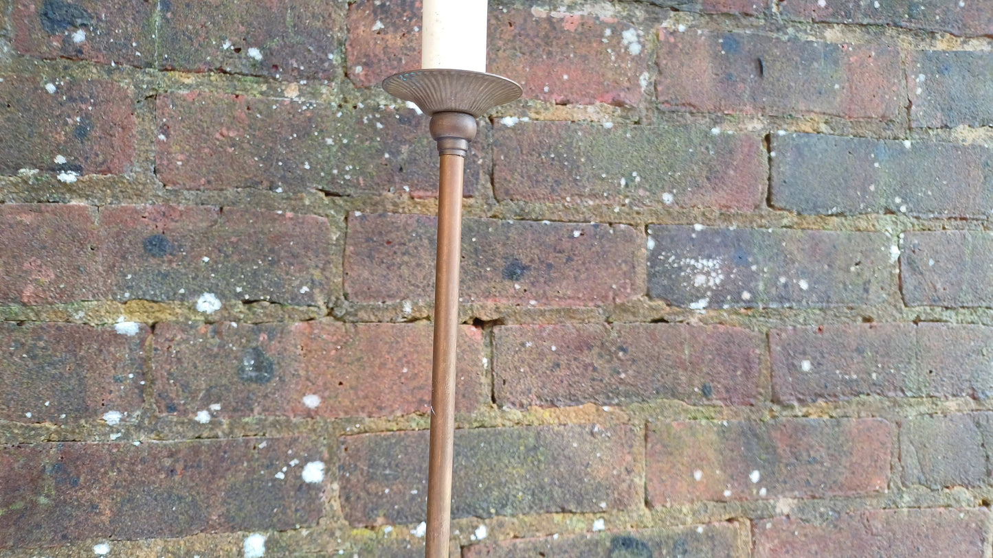 Tall Brass Working Table Lamp. Vintage Lighting. 2m Lead with Switch