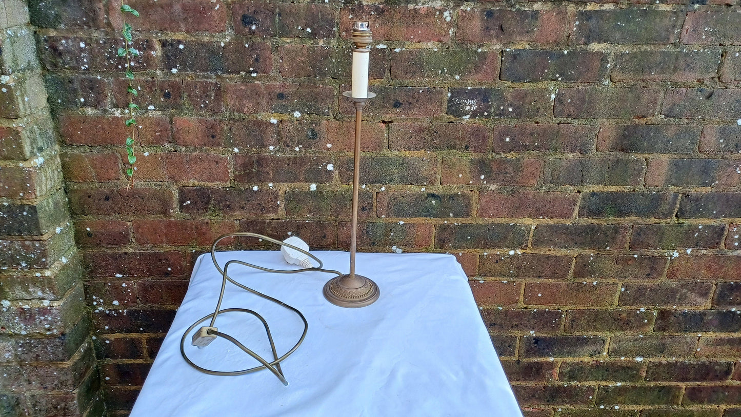 Tall Brass Working Table Lamp. Vintage Lighting. 2m Lead with Switch