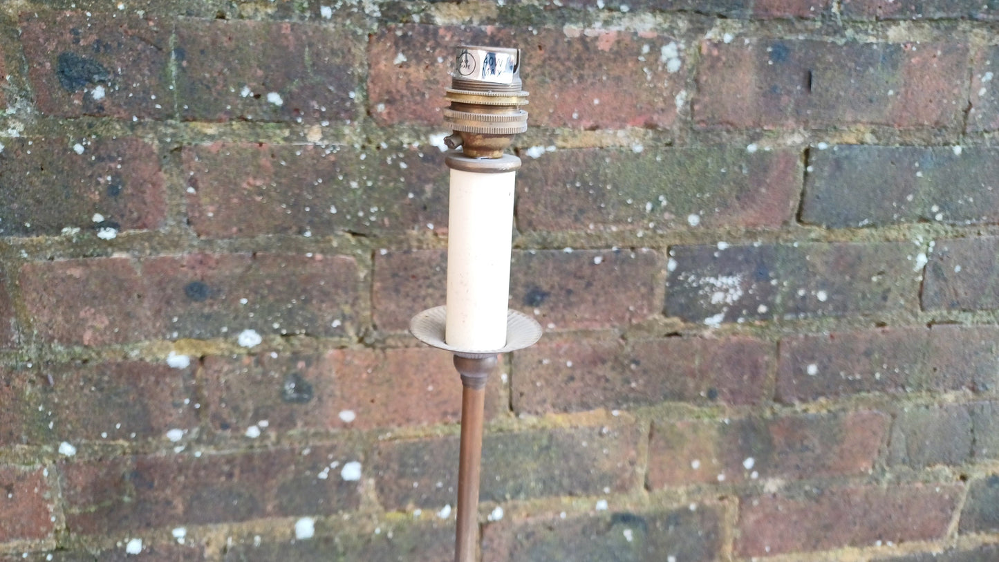 Tall Brass Working Table Lamp. Vintage Lighting. 2m Lead with Switch