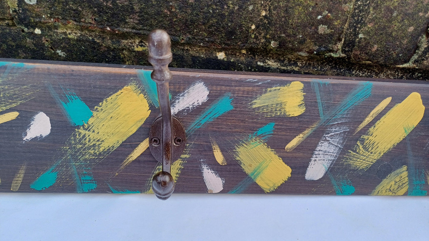 Annie Sloan Hooks Contemporary Painted Shabby Chic Coat Hooks Quality Iron Hooks Bespoke Hand Painted.