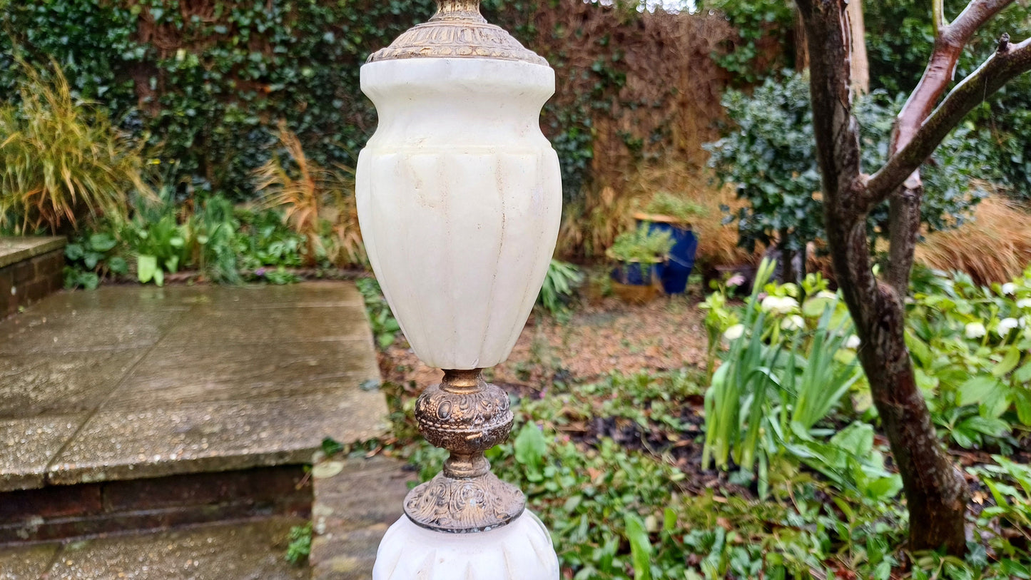 Huge, Sumptuous and Large Vintage Marbe and Gold Decorative Bedside Lamp.