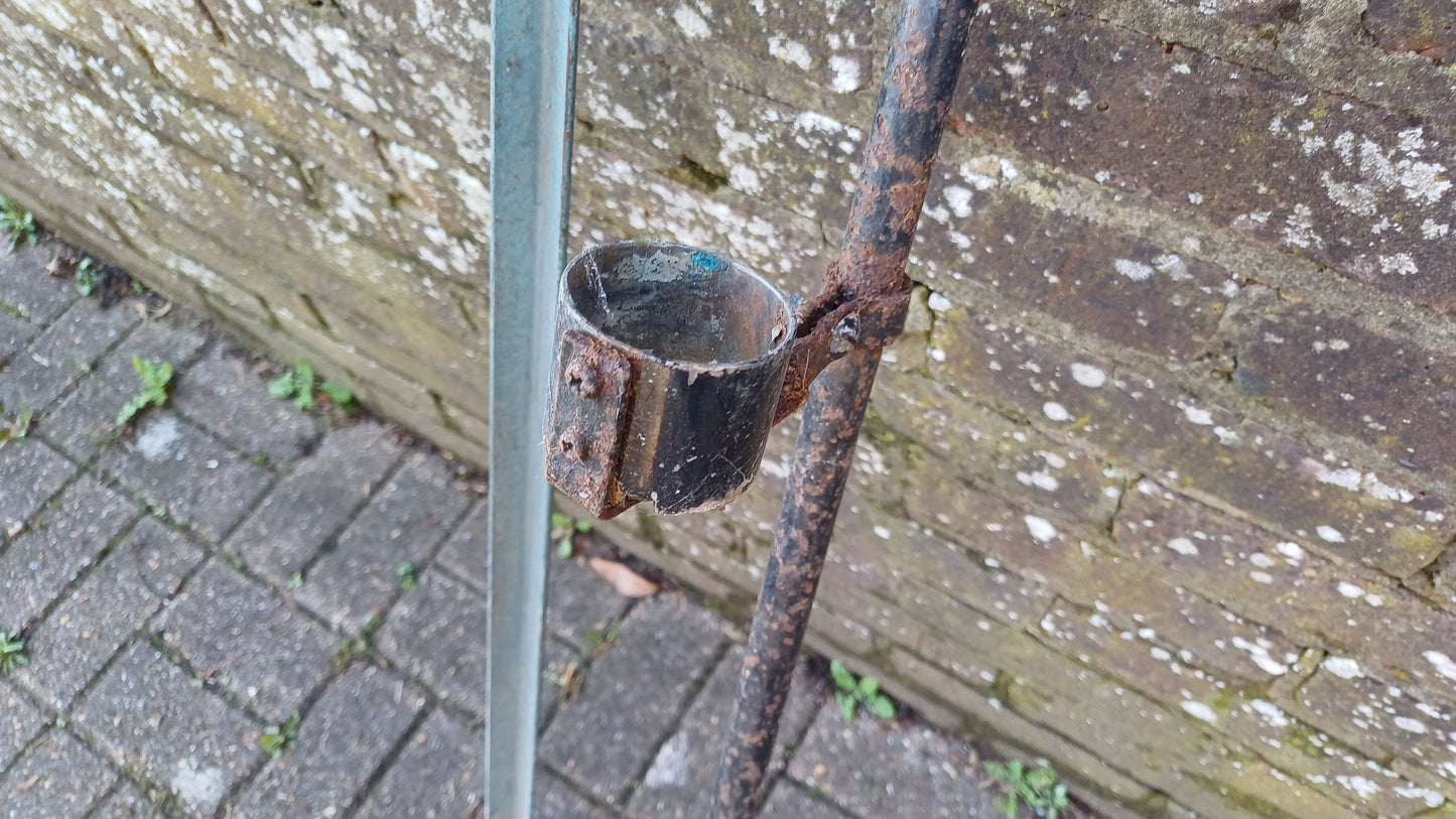 Pair of Retro Vintage Metal Fishing Rod Stands Brent Hailsham Sussex.