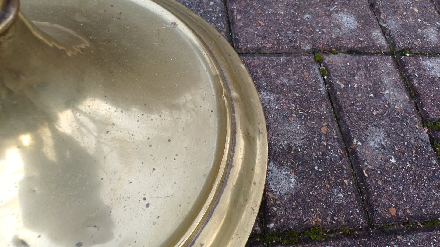 Impressive Top Quality Brass Victorian Standard Lamp. Very Heavy.
