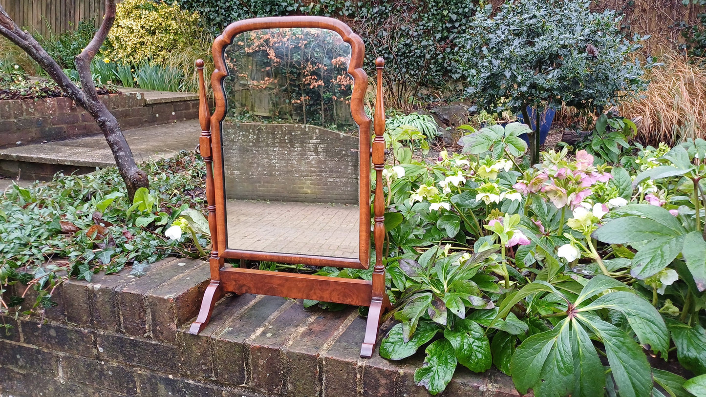 Large Vintage Mahogany Swing Dressing Table Mirror