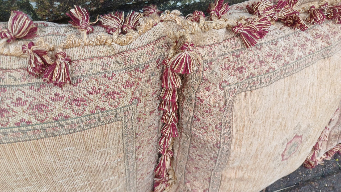 Vintage set of 4 Tapestry Double Sided Cushions with inserts/cushion pads Scatter Cushions - vintage St Michaels brand Size (40cm x 40cm)