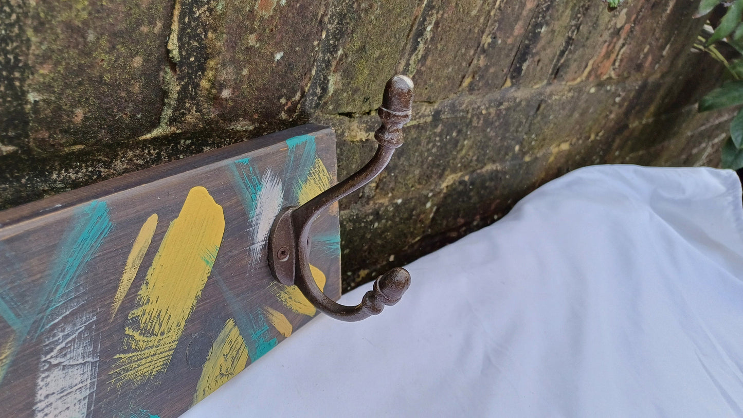 Annie Sloan Hooks Contemporary Painted Shabby Chic Coat Hooks Quality Iron Hooks Bespoke Hand Painted.