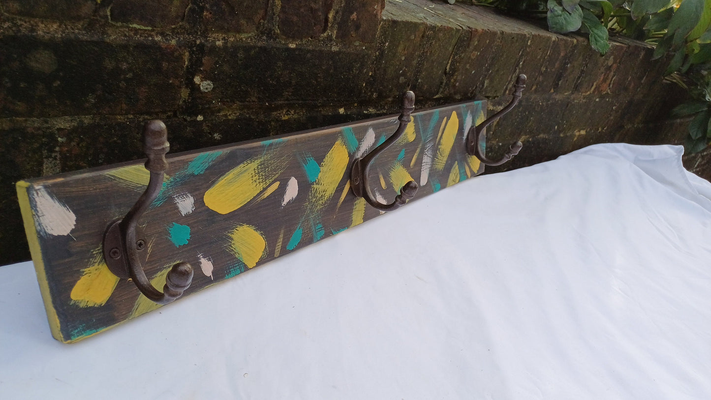 Annie Sloan Hooks Contemporary Painted Shabby Chic Coat Hooks Quality Iron Hooks Bespoke Hand Painted.