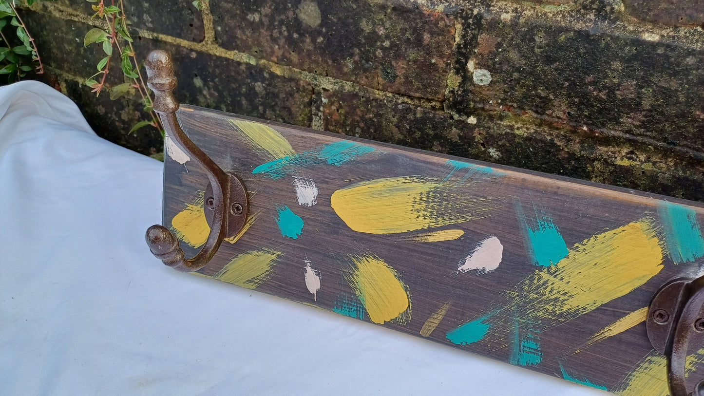 Annie Sloan Hooks Contemporary Painted Shabby Chic Coat Hooks Quality Iron Hooks Bespoke Hand Painted.