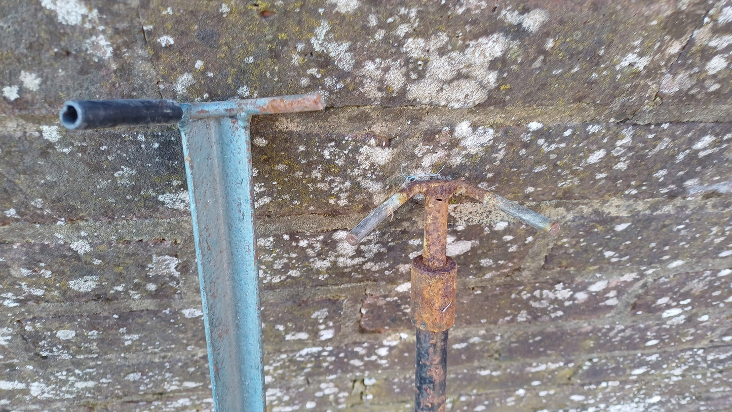 Pair of Retro Vintage Metal Fishing Rod Stands Brent Hailsham Sussex.