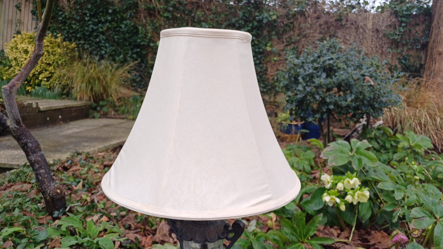 Quality Vintage Table Lamp with Shade - Glass and Metal base, classical style in excellent condition , working (height 67cm inc shade)