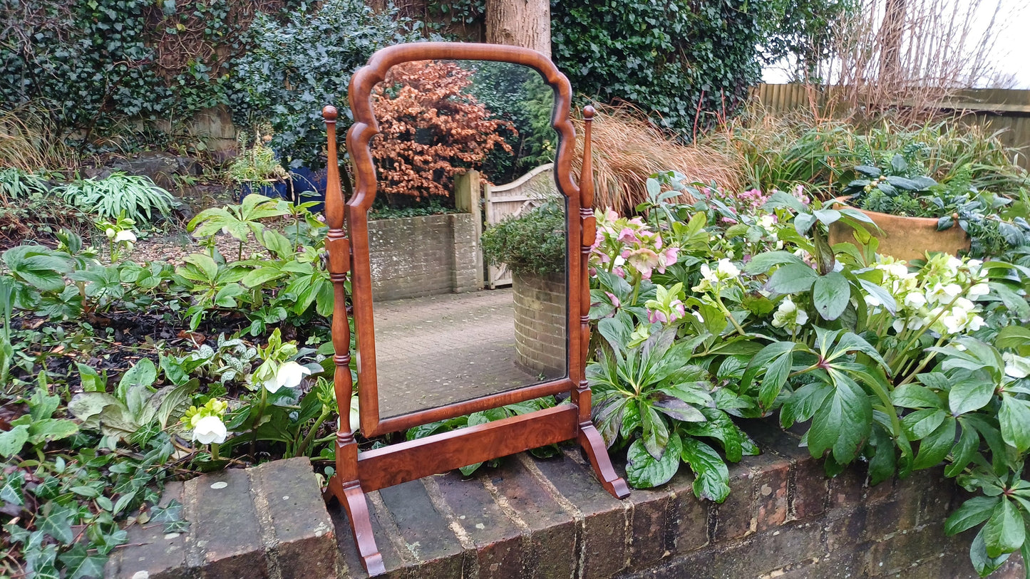 Large Vintage Mahogany Swing Dressing Table Mirror