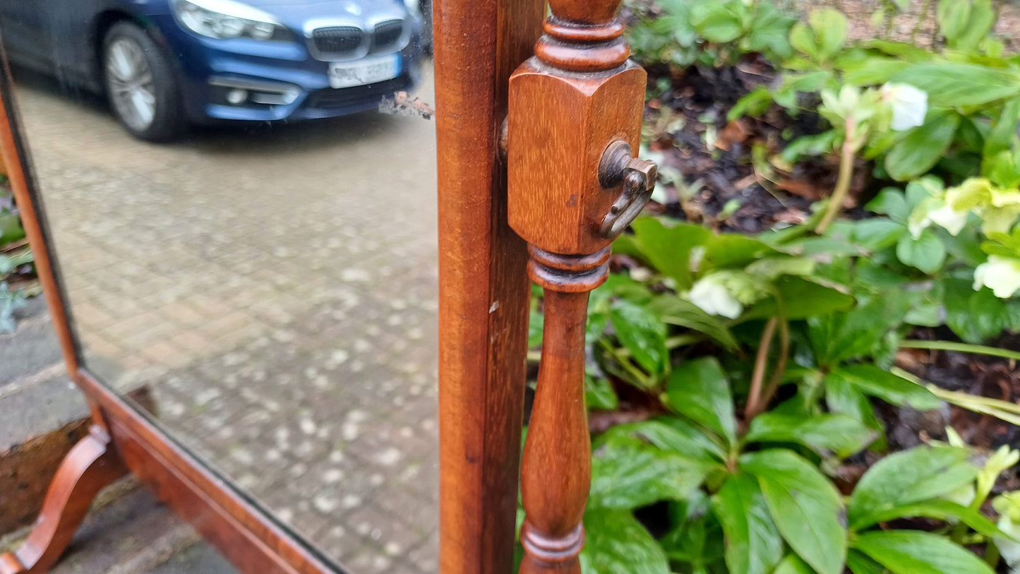 Large Vintage Mahogany Swing Dressing Table Mirror