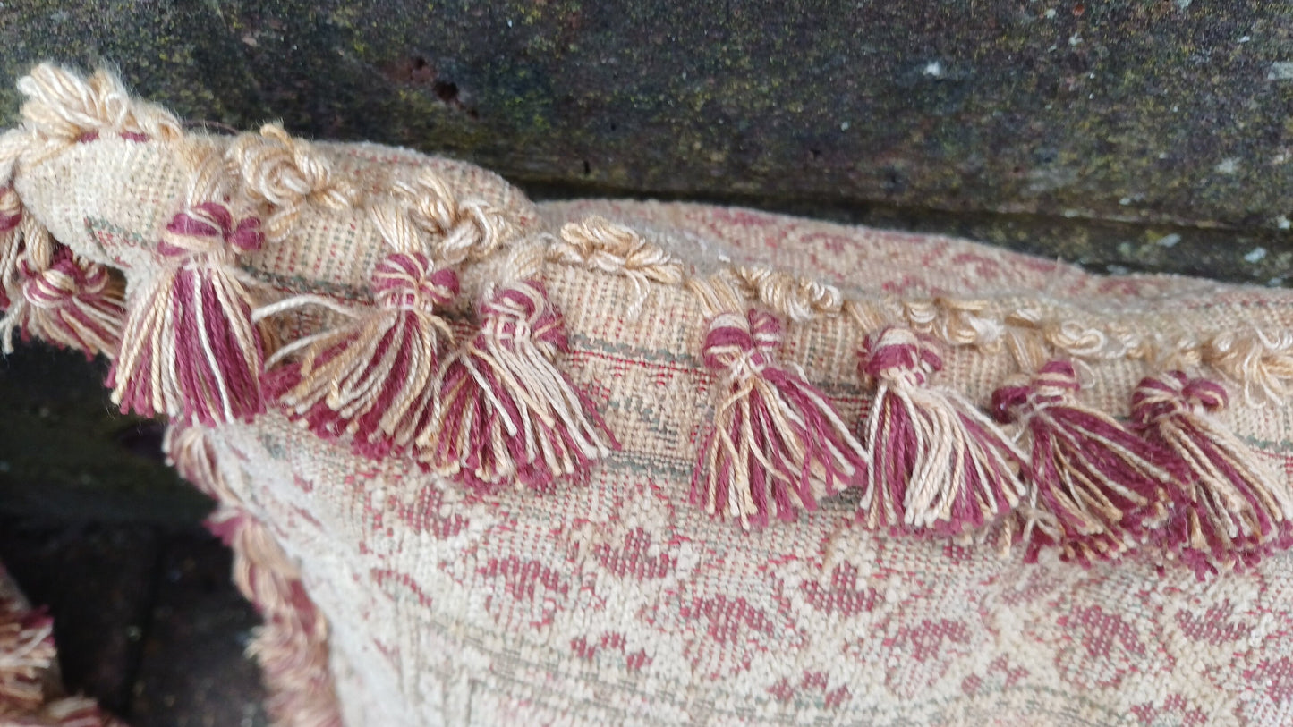 Vintage set of 4 Tapestry Double Sided Cushions with inserts/cushion pads Scatter Cushions - vintage St Michaels brand Size (40cm x 40cm)