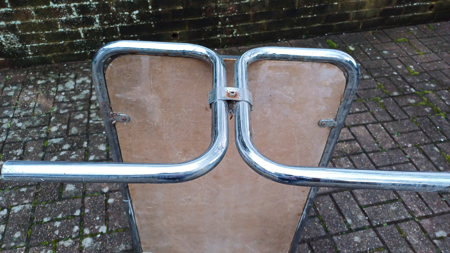 Wow! Zany Superb Vintage Retro 70's Chrome Coffee Table.