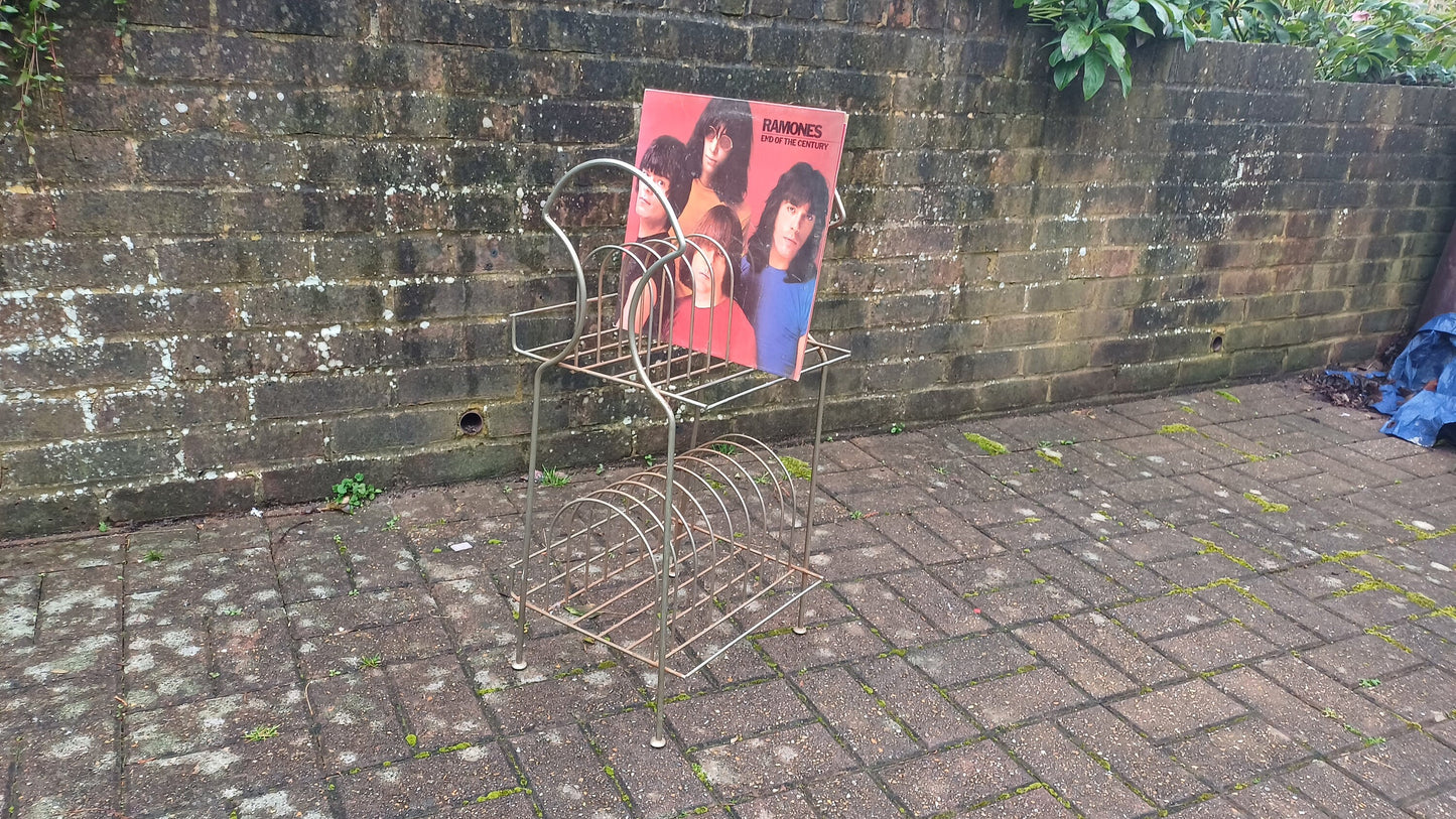 A Superb Vintage Retro 1960s 12 inch LP Metal Record Rack