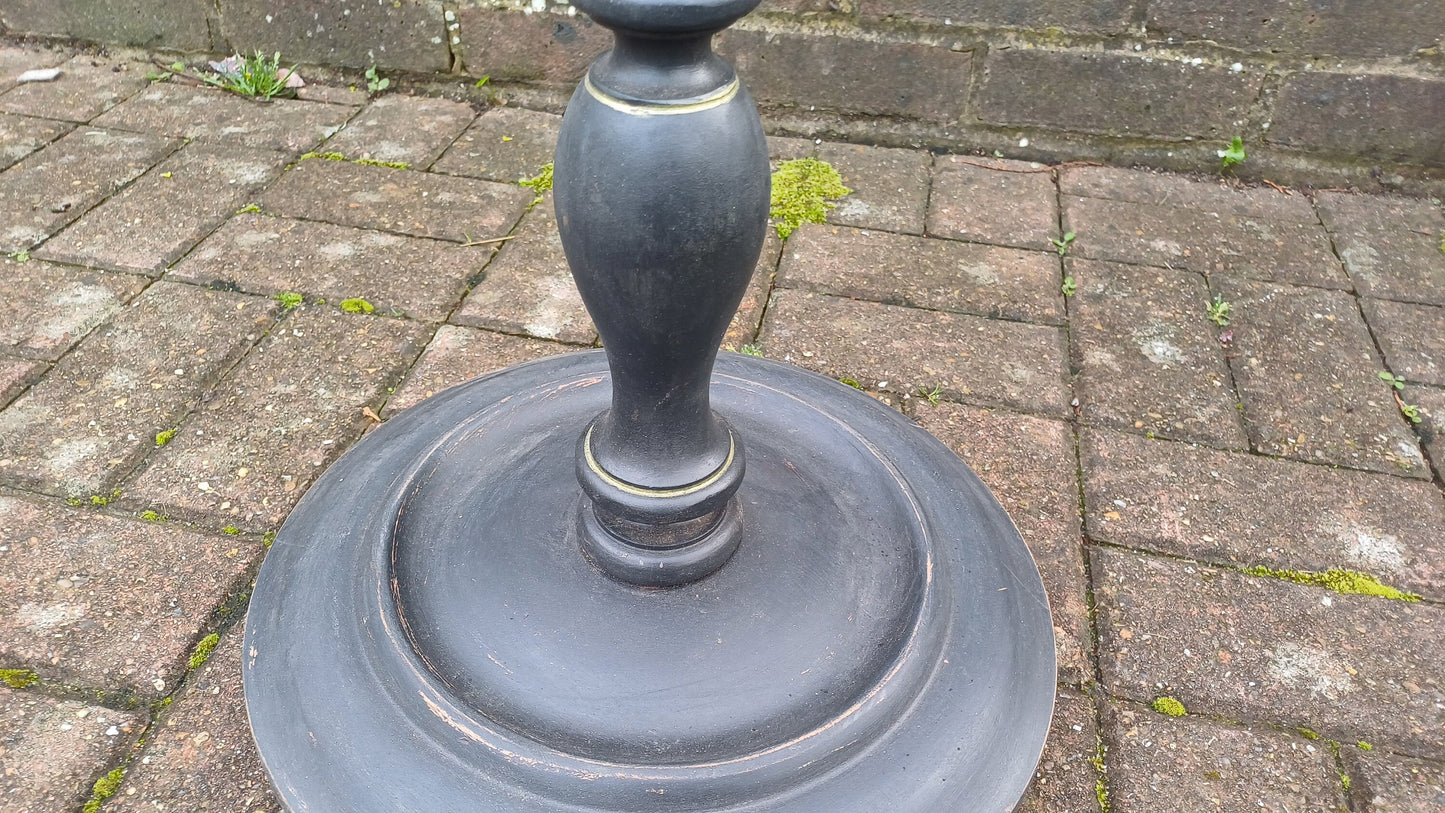 Vintage Black Hand Painted Wooden Stylish Standard Lamp 5 ft