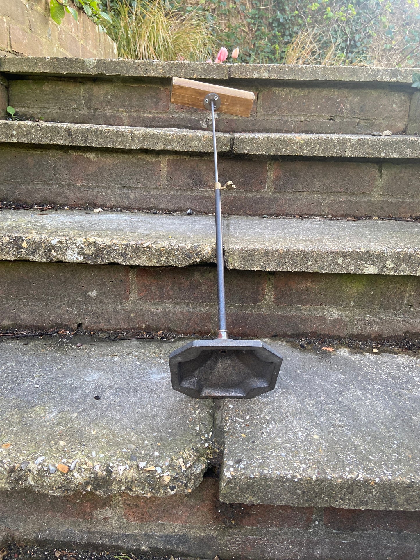 Antique style wood and metal hat stand, hat holder, jewellery stand, necklace holder - adjustable height