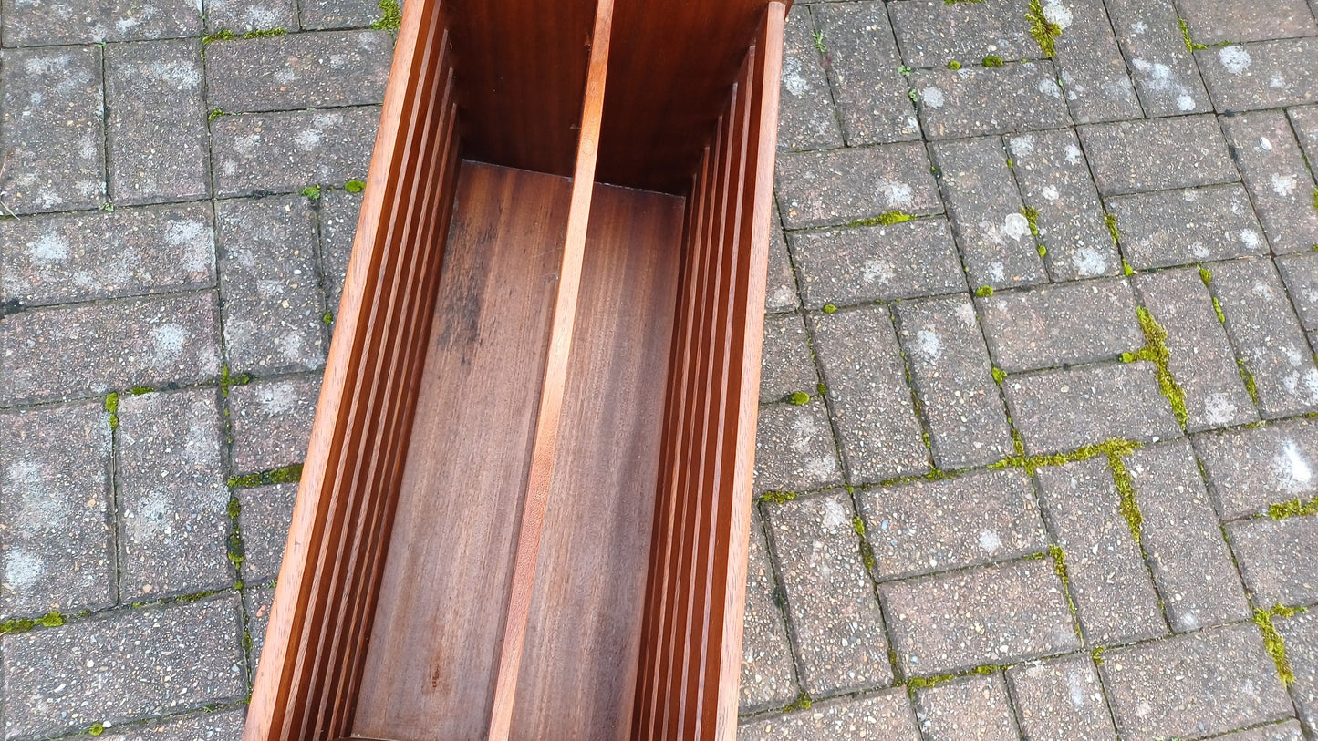 Very Large Vintage Retro Teak 60s Magazine Rack General Storage