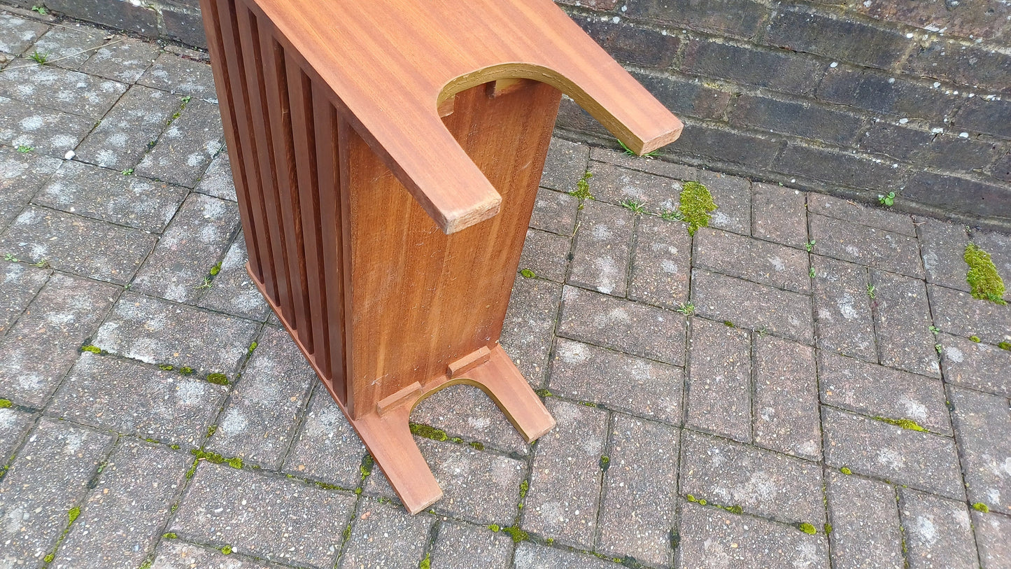Very Large Vintage Retro Teak 60s Magazine Rack General Storage