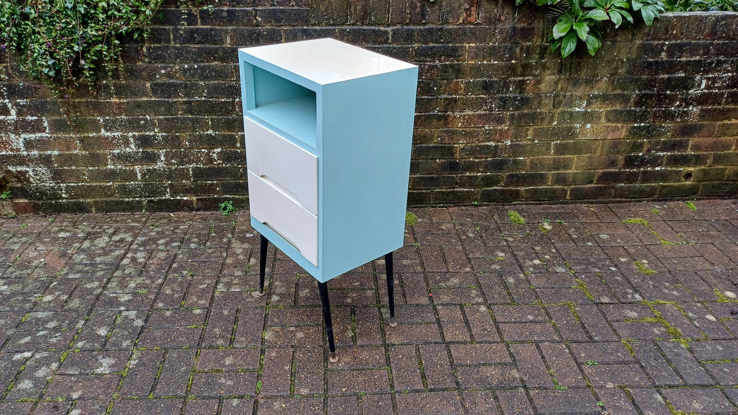 Classic 50s Retro Storage Unit Cupboard Drawers Atomic Legs
