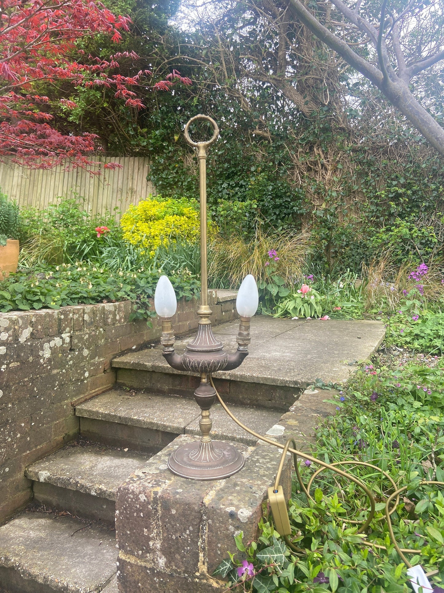 brass candelabra,florentine brass oil lamp