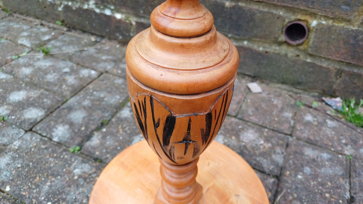 Pair Vintage Wooden Edwardian Upcycled Plant Holders. Upcycled from an Edwardian Sideboard