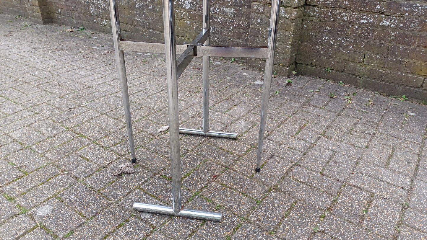 Vintage Retro Drop Leaf Dining Table Chrome Legs Formica