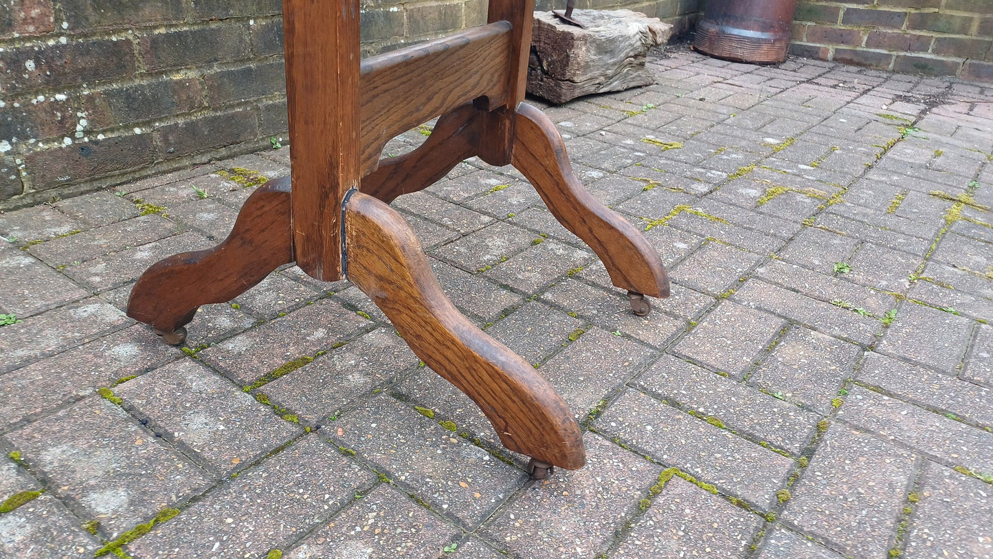 Quality Vintage Solid Oak Cheval 1920s Mirror Full Length.