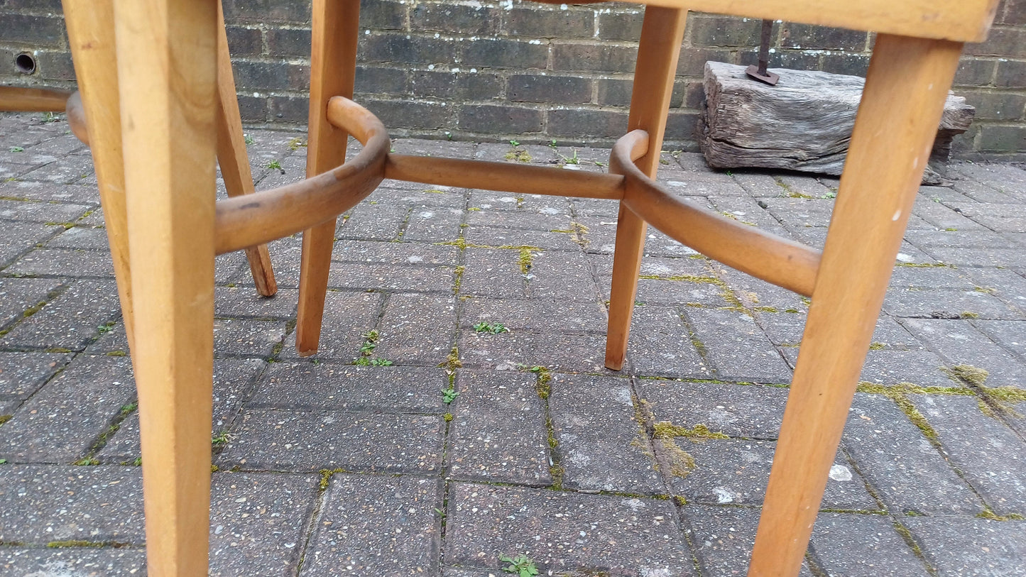 Vintage Retro Kitchen Dining Set of Four Chairs Vinyl Coverings
