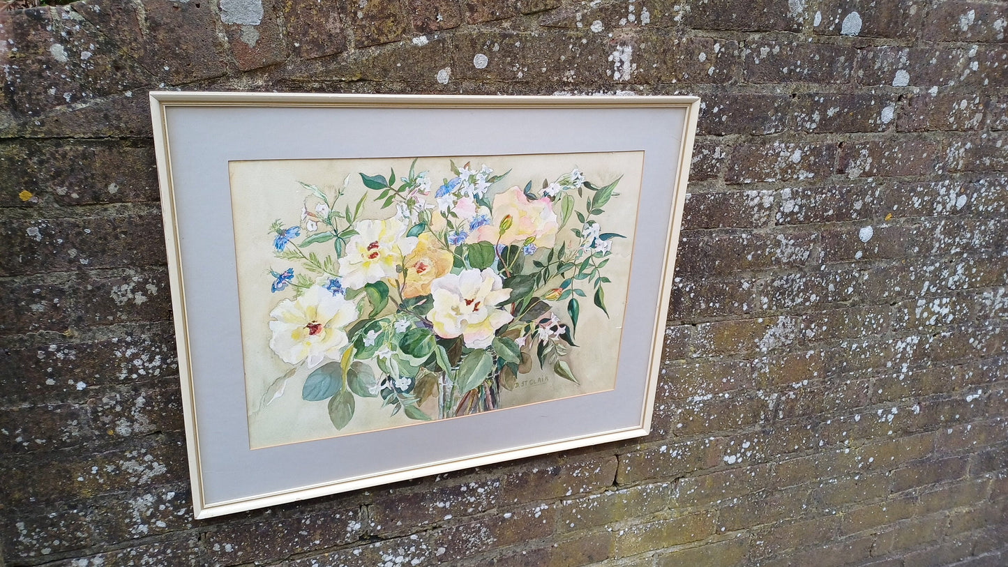 original water colour of flower still life