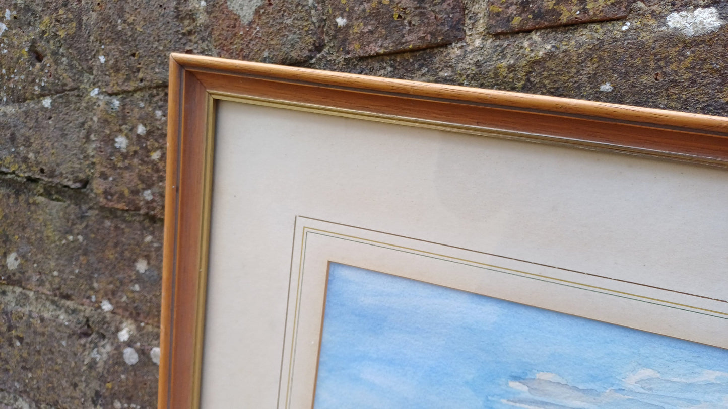 Vintage original watercolour of the Acropolis, Athens - excellent depiction, mounted and vintage glazed frame, good size, water colour