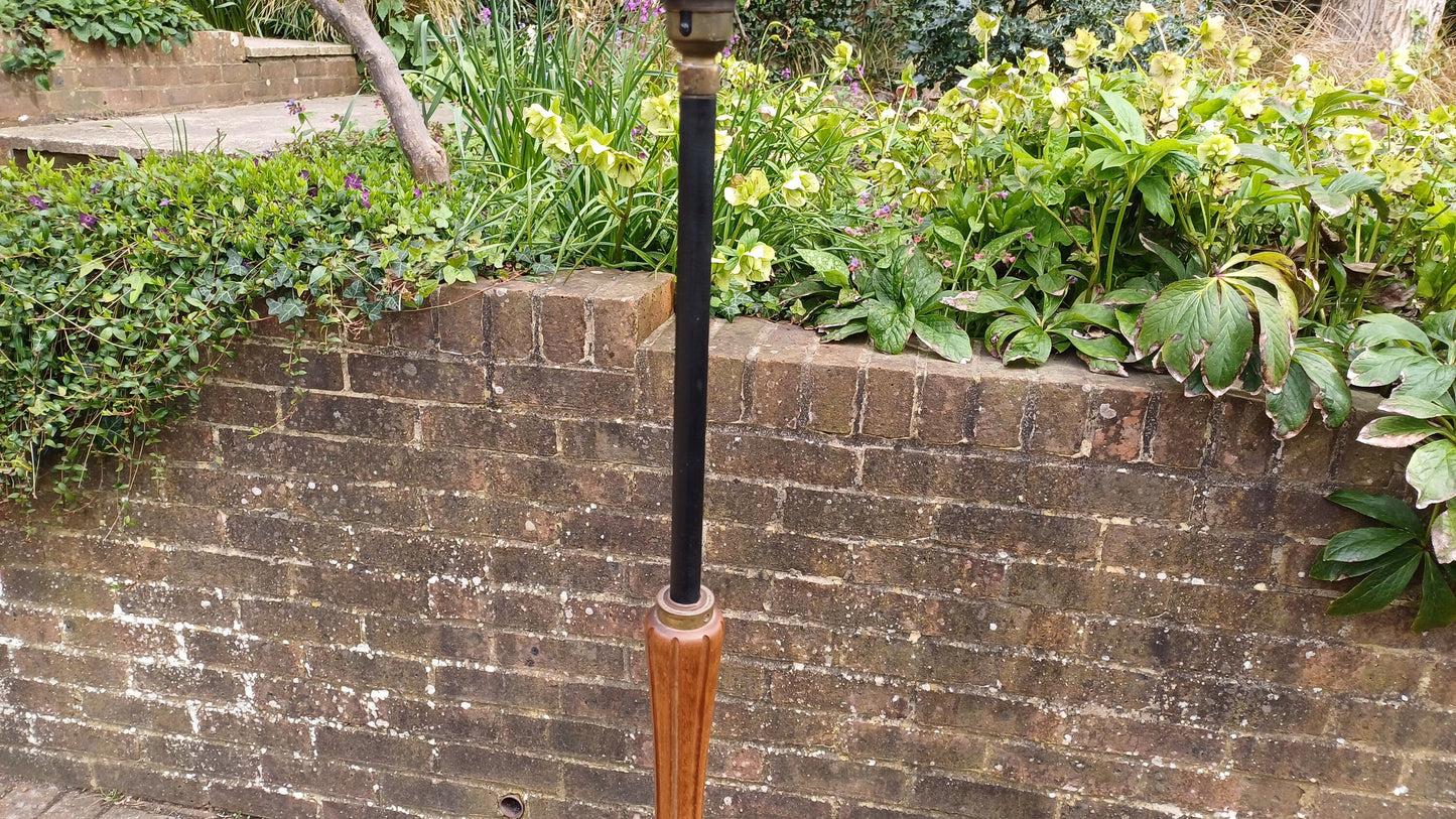 Superb Vintage Retro Metal and Wood Standard Lamp