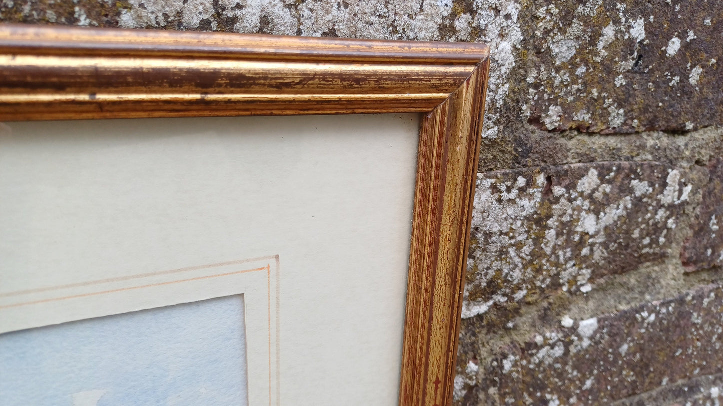 Original vintage painting of Canterbury Cathedral by Richard Odell, original water colour