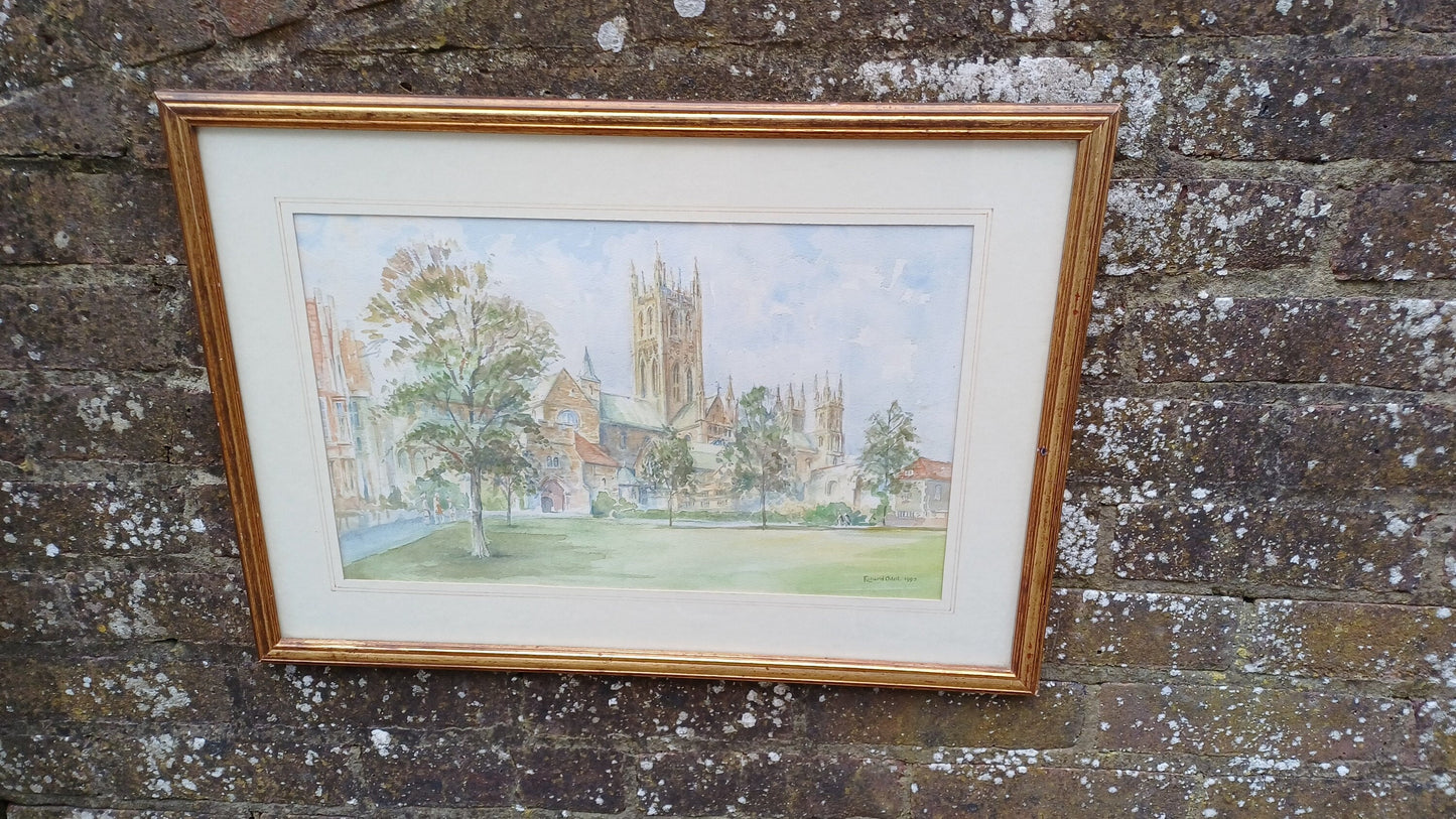original watercolourof canterbury cathedral
