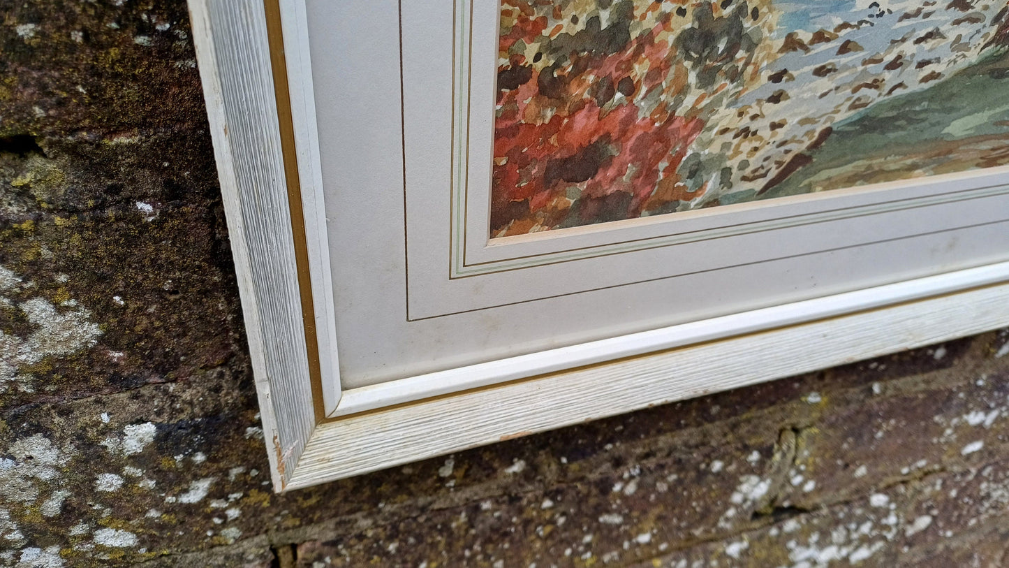 Huge Original 1981 Watercolour Landscape of Wastdale Head Lake District. David C Bentley.