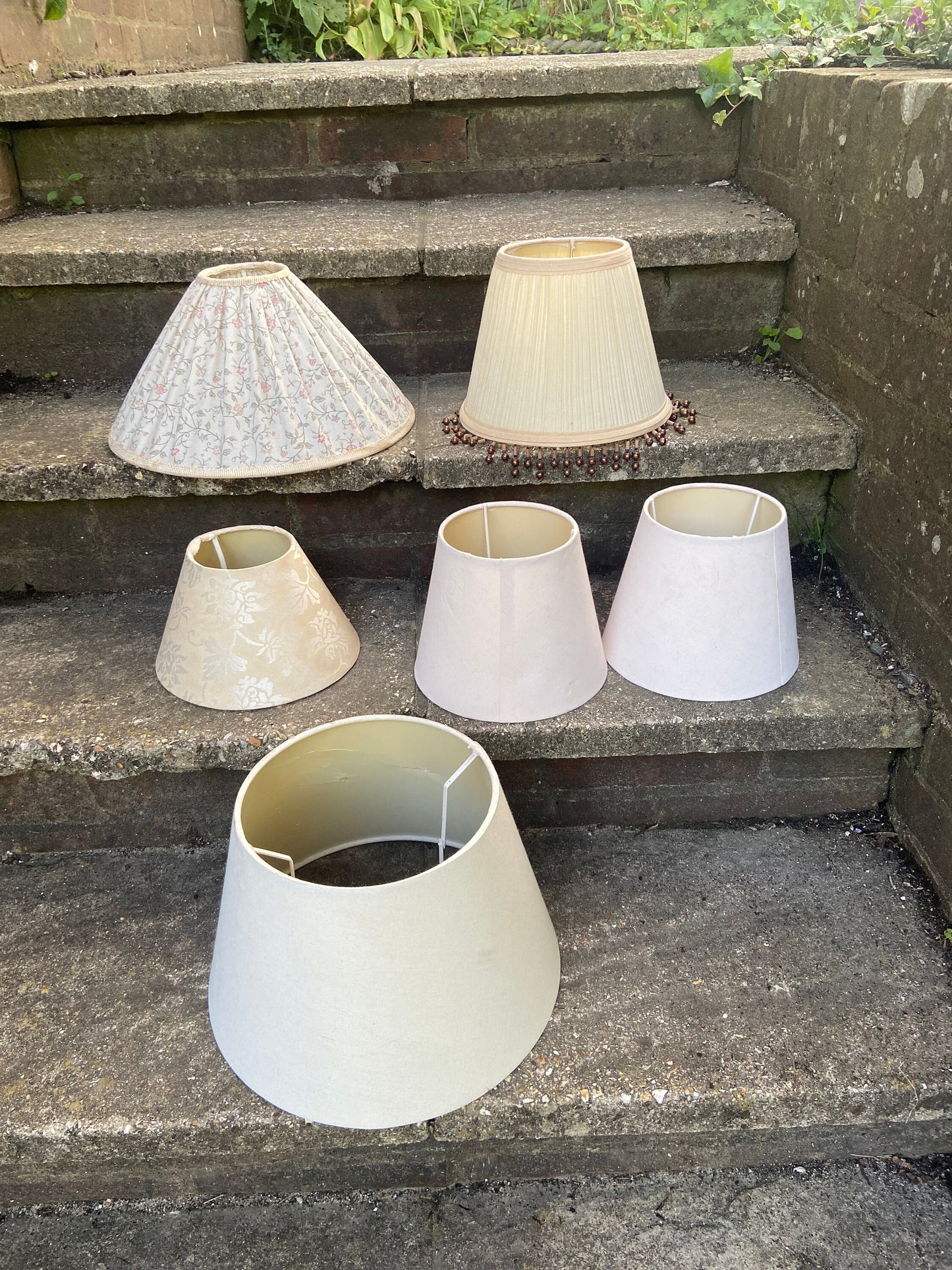six smallmedium size lampshades lamp shades