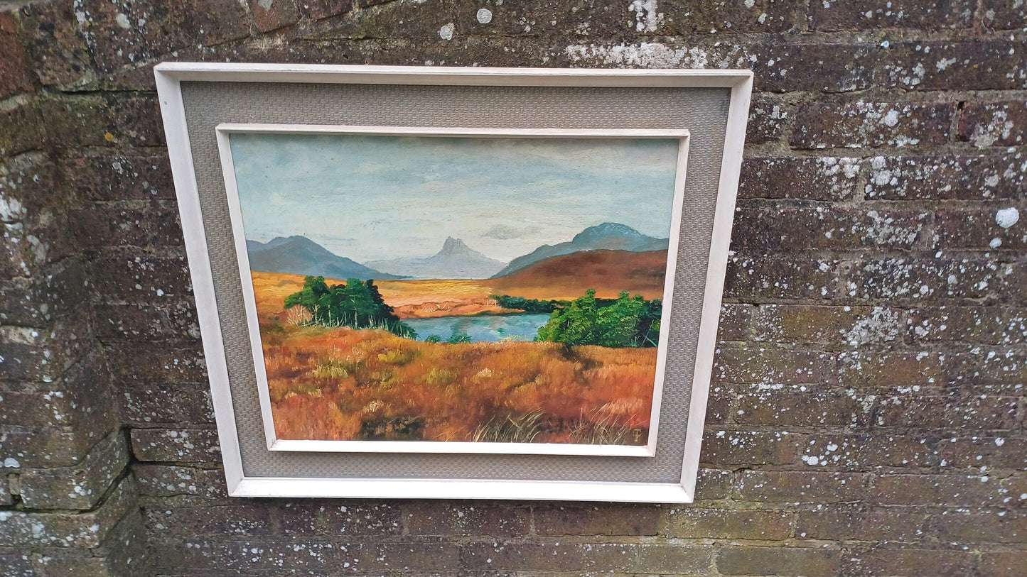 original oil painting, retro frame