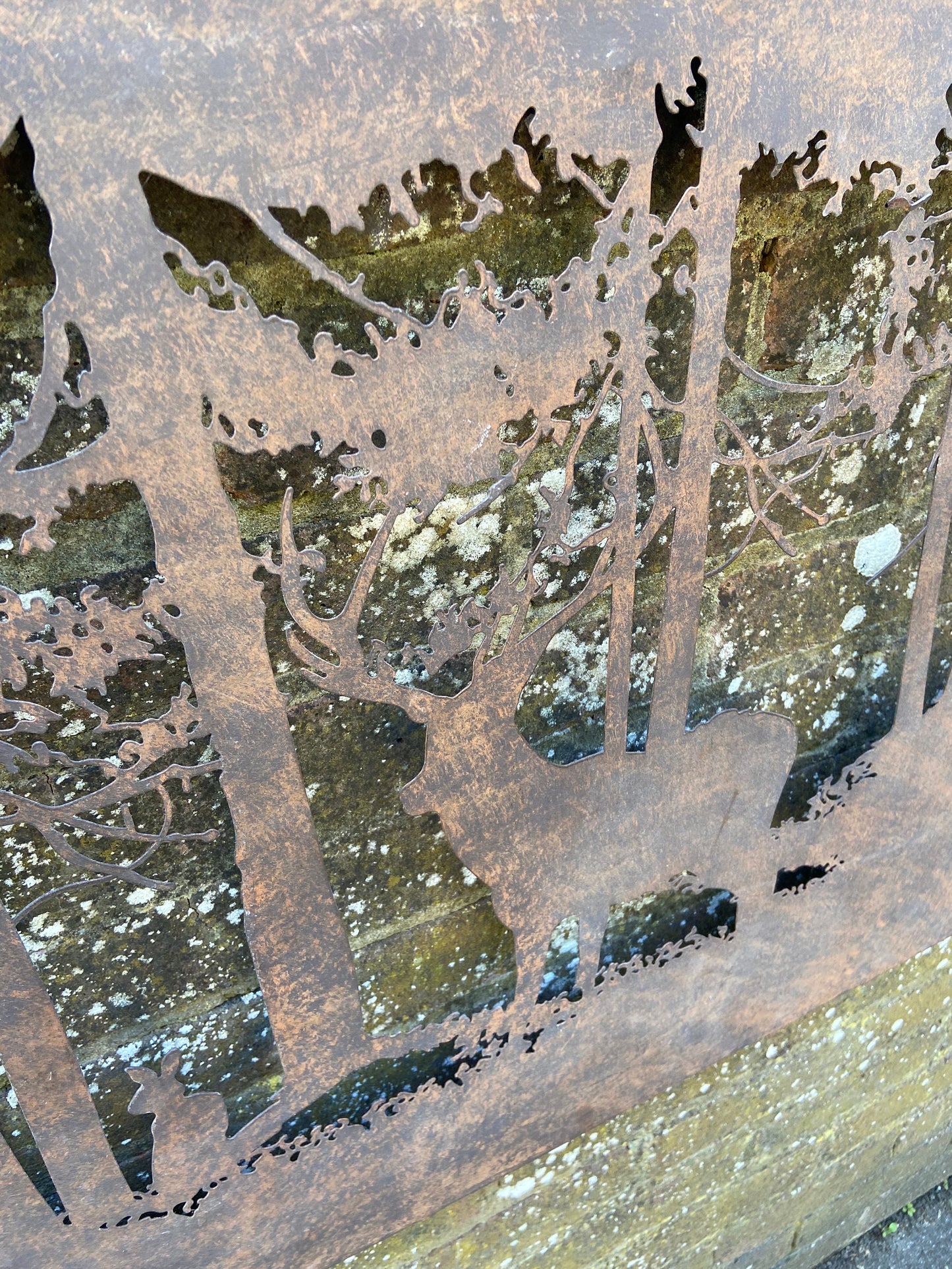 Attractive Rusty Metal Wall Art - Wall Decor - Metalware - Highlands, Scotland scene, Stag - indoors outdoors metal art