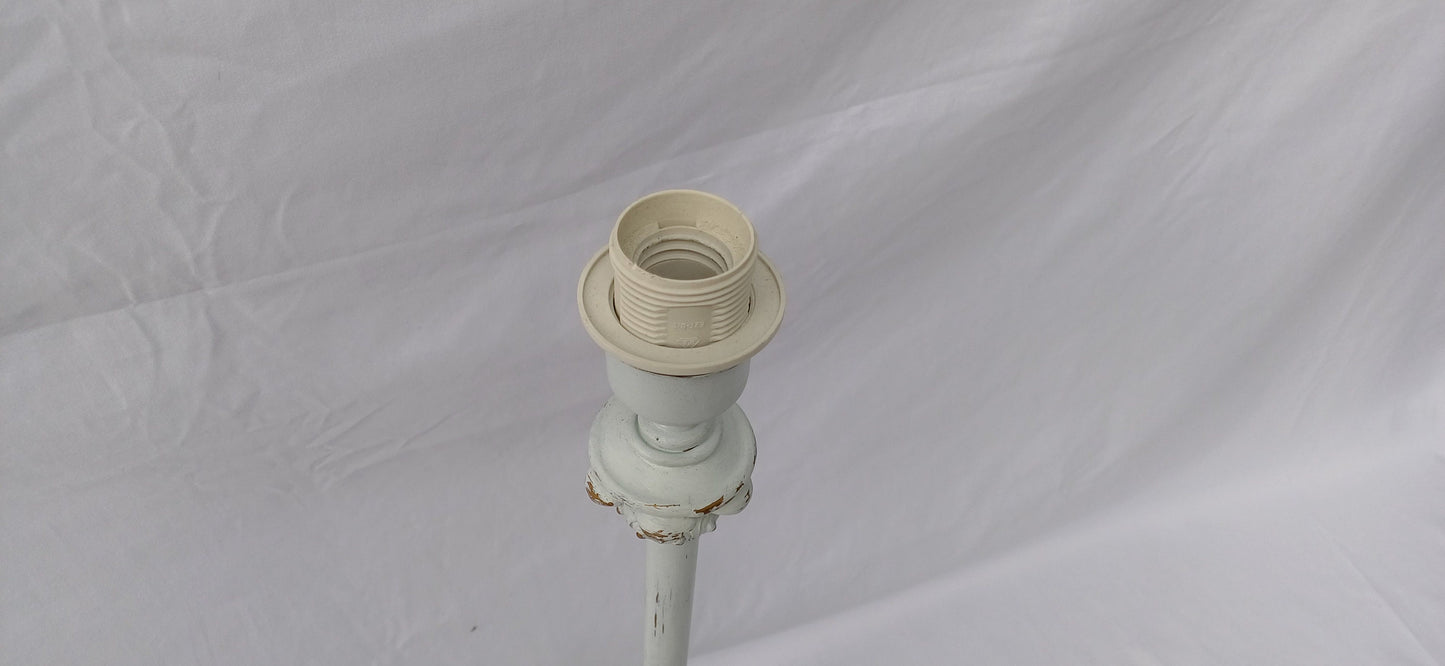 Vintage Upcycled Hand Painted Metal Standard Lamp in Farrow and Ball Light Blue Working