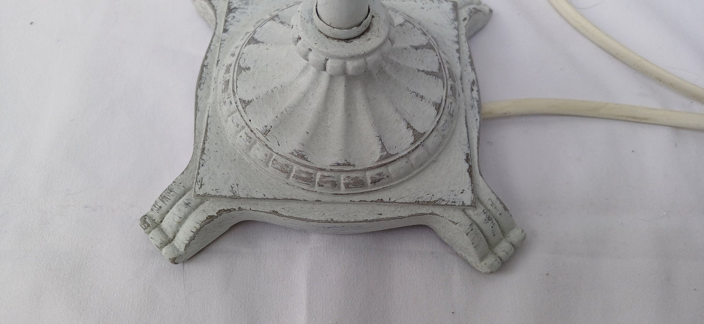 Vintage Upcycled Hand Painted Metal Standard Lamp in Farrow and Ball Light Blue Working
